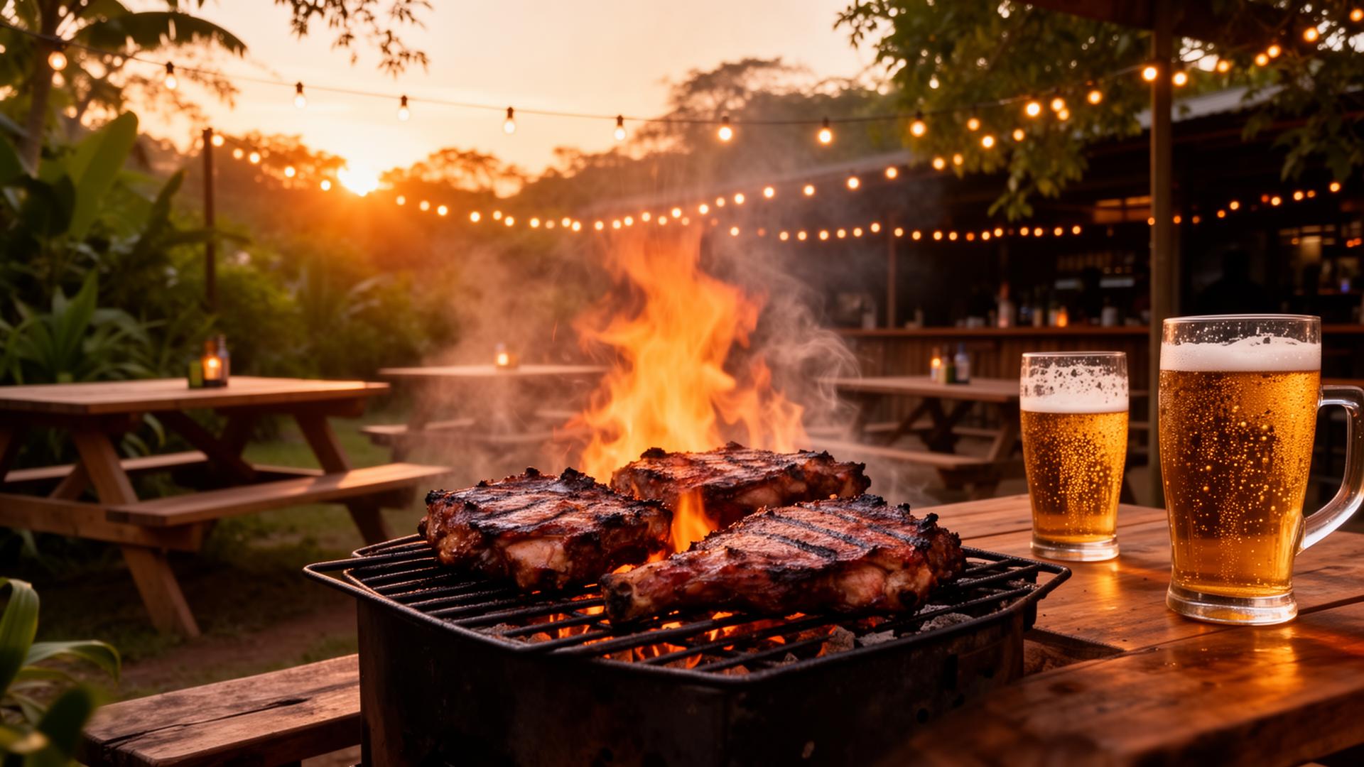 Outdoor grill at KAFI's
